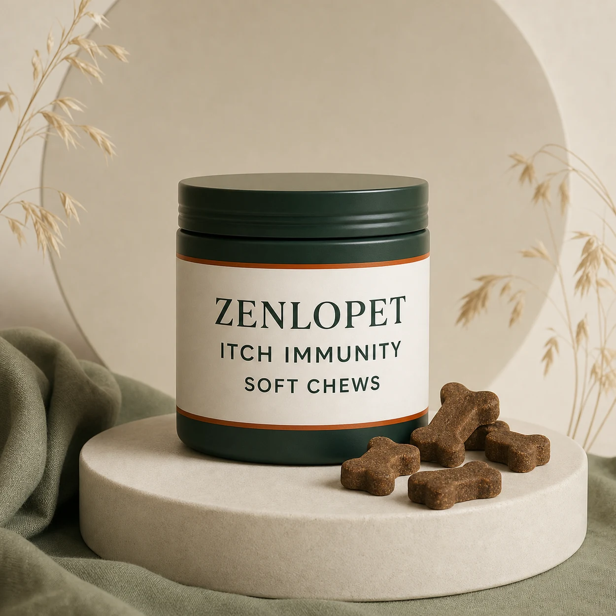 ITCH IMMUNITY Soft Chew OEM pet supplement concept