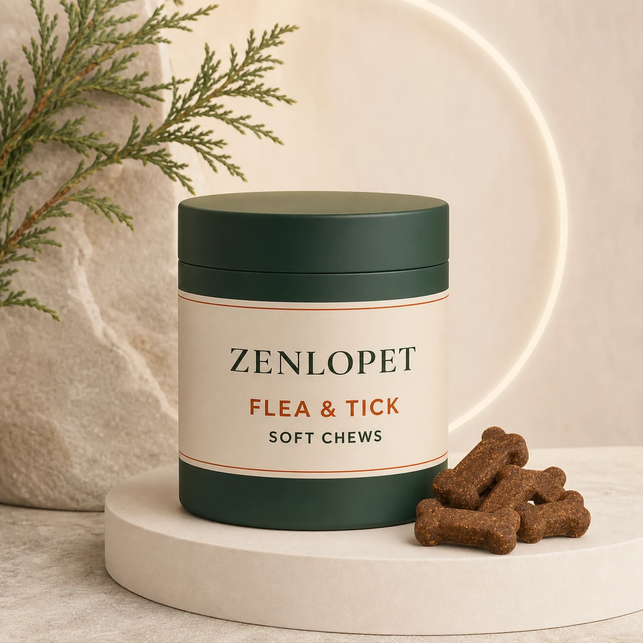 Flea & Tick Soft Chew OEM pet supplement concept