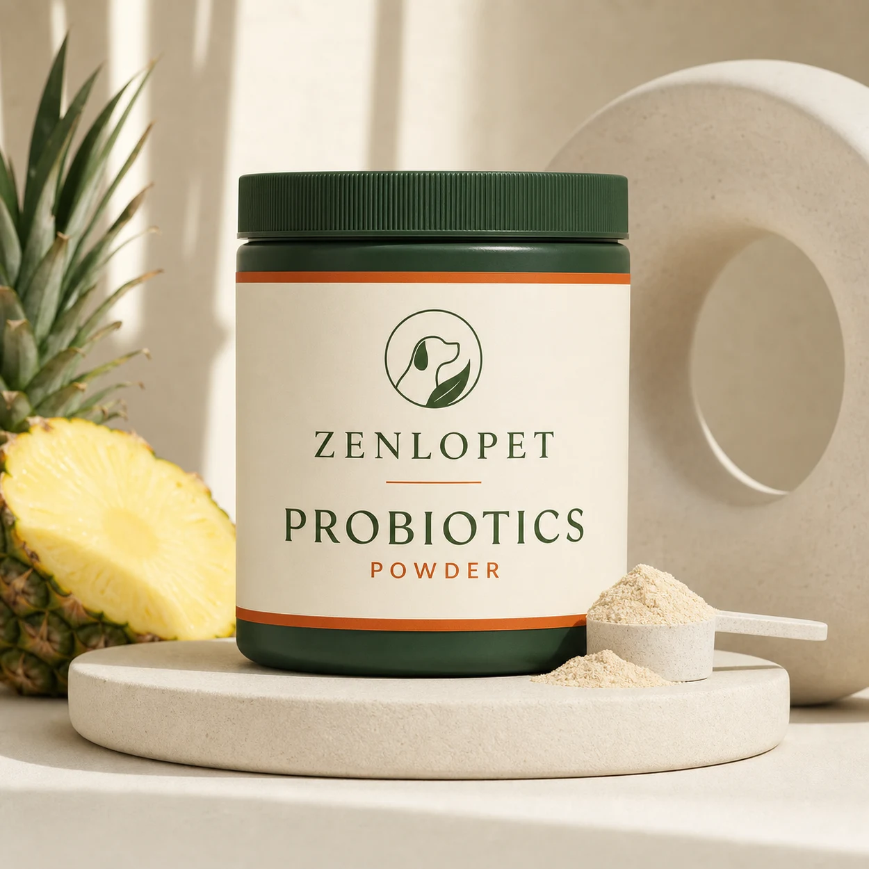 Probiotics Powder OEM pet supplement concept