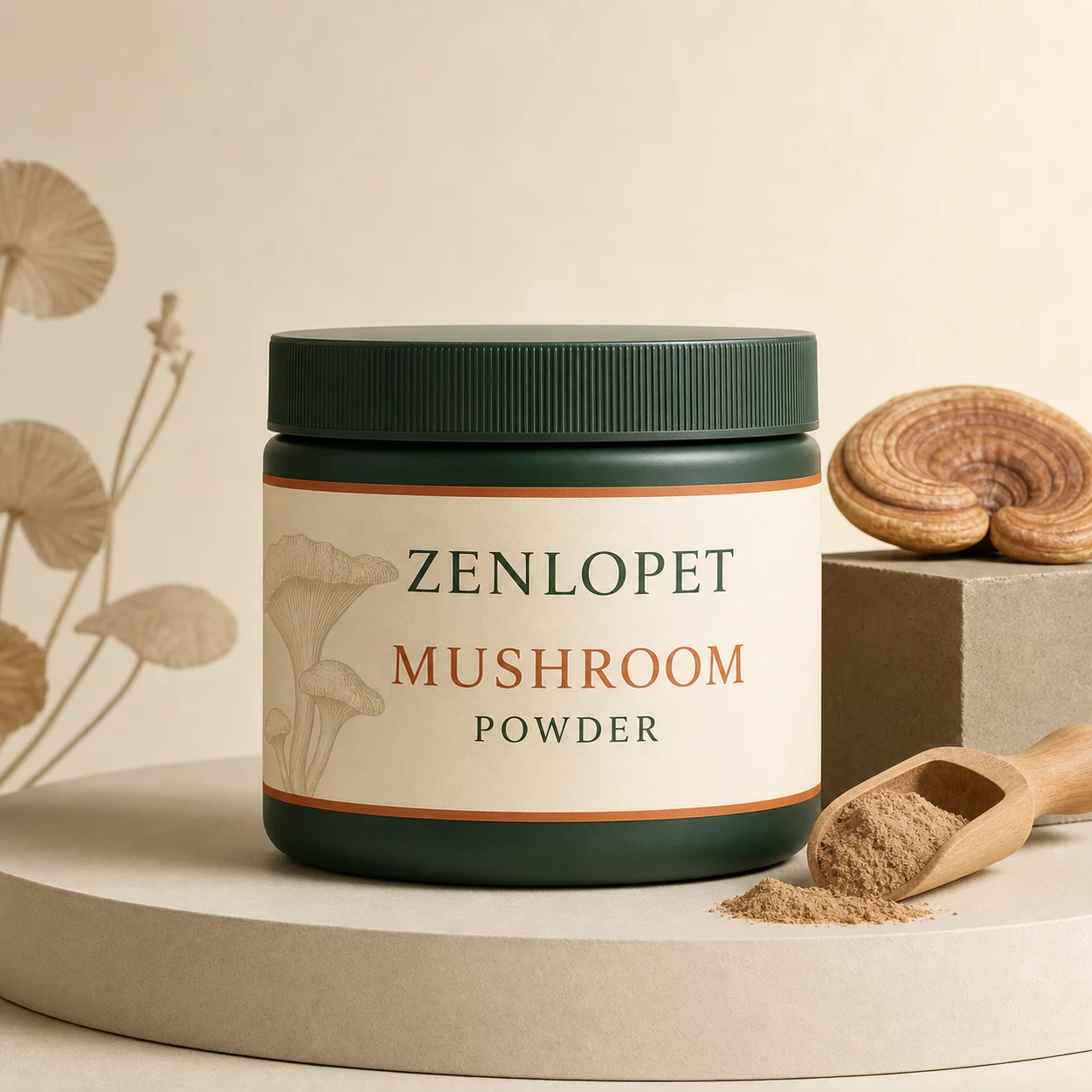 Mushroom Powder OEM pet supplement concept