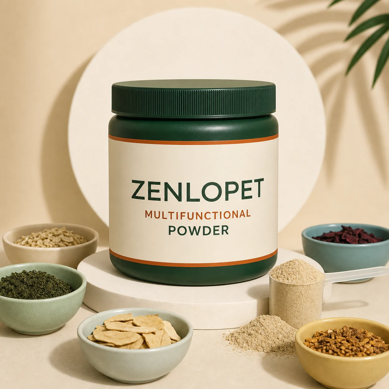 Multifunctional Powder OEM pet supplement concept