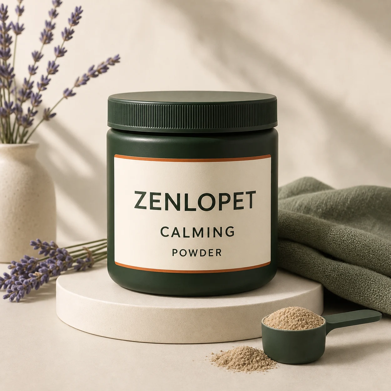Calming Powder OEM pet supplement concept
