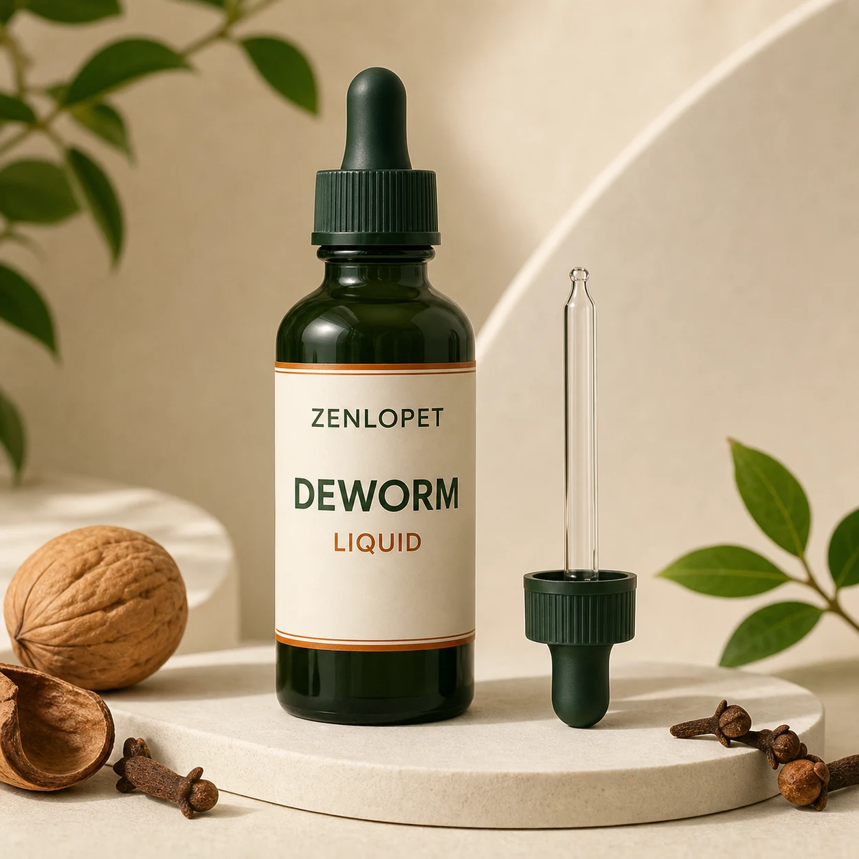 Deworm Liquid OEM pet supplement concept