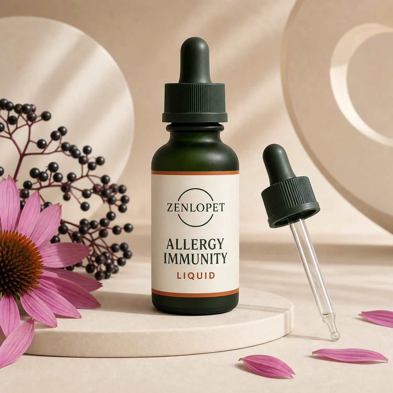 Allergy Immunity Liquid OEM pet supplement concept